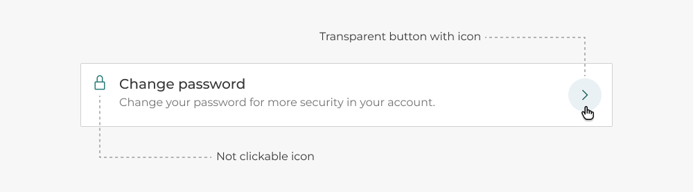 An image showing the difference between a clickable icon and an icon that isn't clickable, as described below.