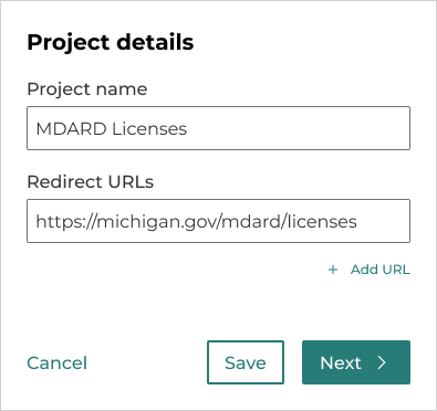 Proper button hierarchy on a form, as described in the caption.