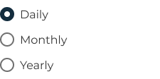 A radio button group lacking a group label, as described in the caption.